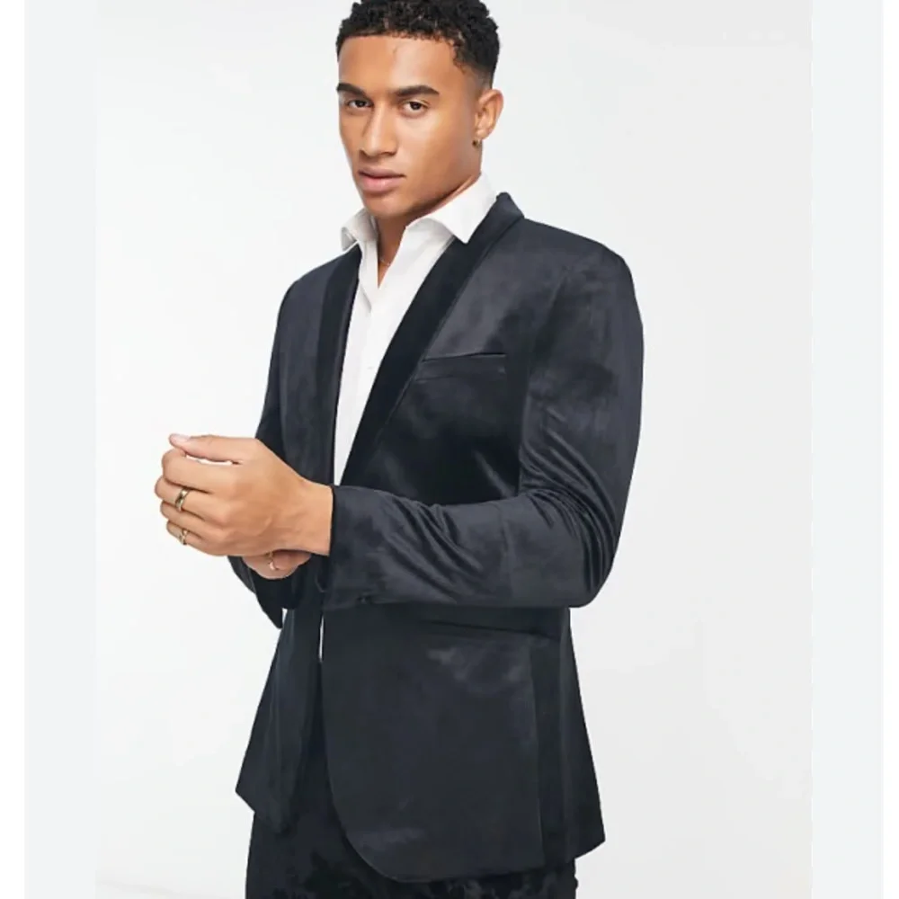 Topman Gray Velvet Blazer